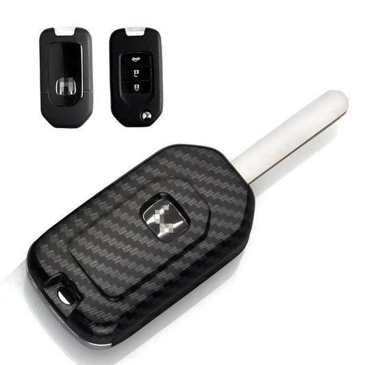 Luxury Carbon Fiber Key Case with Buckle Closure | Ultra-Light Car Key Shell