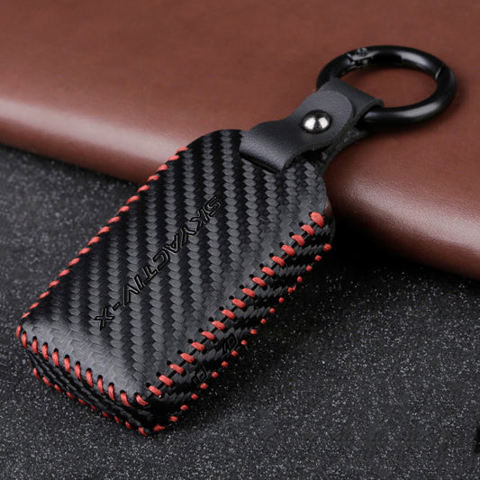 Genuine Leather Car Key Case | Premium Key Fob Cover Protector
