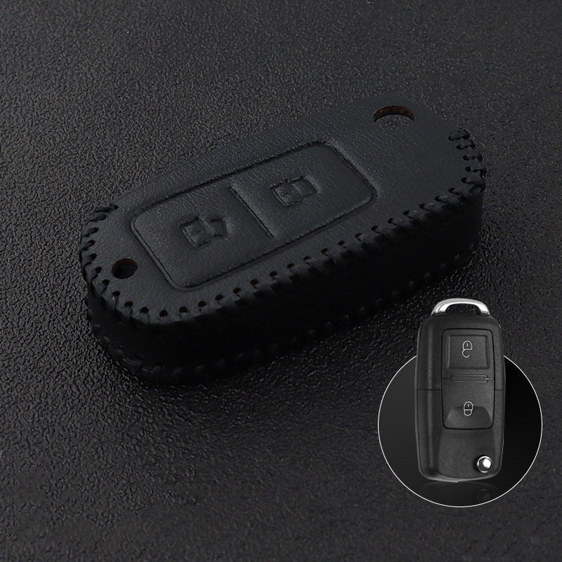 Customizable Genuine Leather Car Key Cover | DIY Modification Key Fob Case
