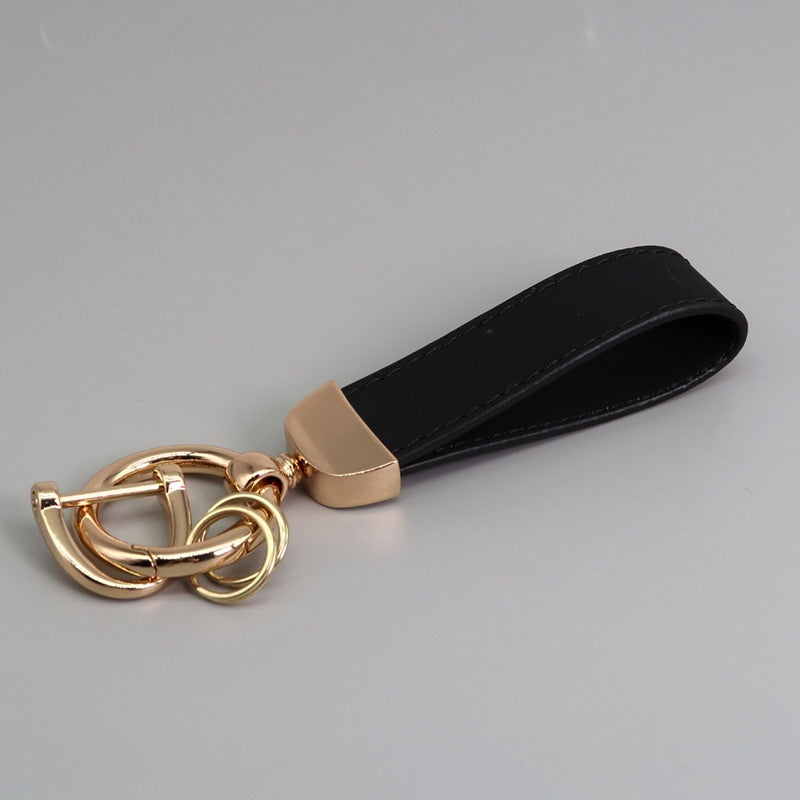 Suede Car Key Chain with Anti-Lost Hardware Premium Key Fob Holder Auto Interior Accessory Durable Metal Key Ring