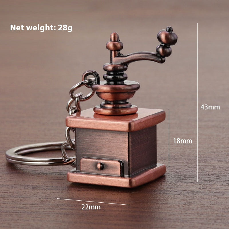 Metal 3D Coffee Keychain Durable Zinc Alloy Car Key Pendant Espresso Machine Replica Unique Coffee Lover Gift