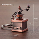 Metal 3D Coffee Keychain Durable Zinc Alloy Car Key Pendant Espresso Machine Replica Unique Coffee Lover Gift