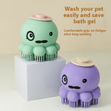 Silicone Pet Bath Brush & Massager Shower Shampoo Dispensing Comb Gentle Grooming Tool for Dogs & Cats Pet Products