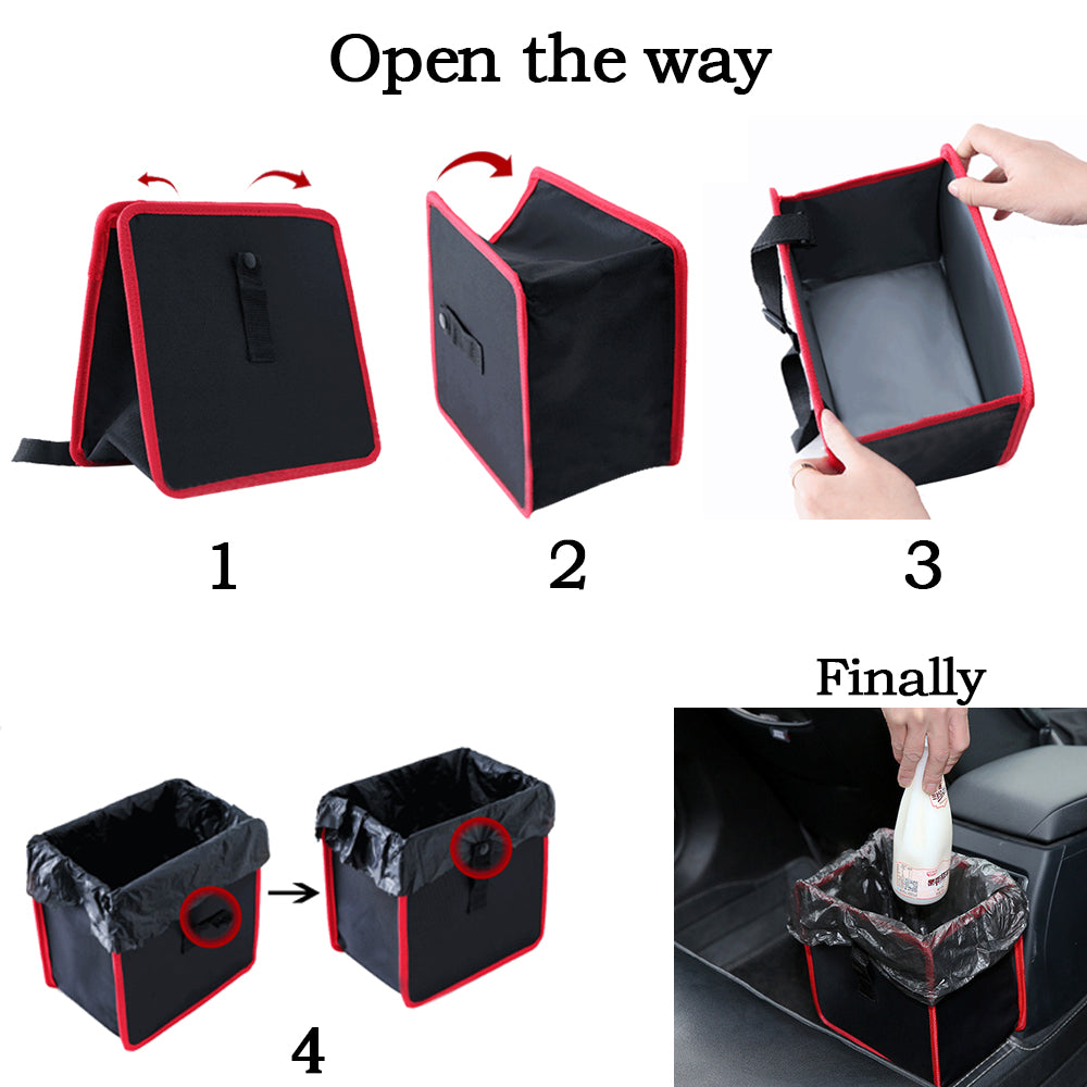 Multi-Function Oxford Cloth Car Organizer | Foldable Trunk Storage & Wastebasket