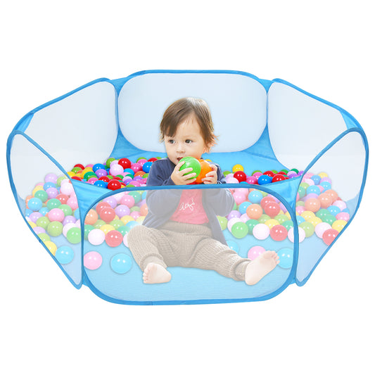 Baby Play Tent & Ball Pit Foldable Children's Ocean Balls Play Pool Indoor/Outdoor Crawling Game House Kids Fun Toy