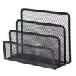 Metal Mesh Desk Organizer Book Shelf & File Holder 1-Piece Office and Home Table Storage Solution Supplies Caddy