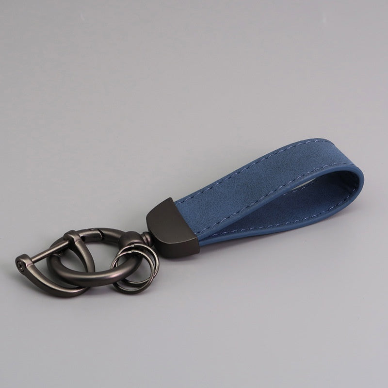 Suede Car Key Chain with Anti-Lost Hardware Premium Key Fob Holder Auto Interior Accessory Durable Metal Key Ring