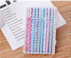 10 Pcs Colored Gel Pen Set Smooth Ink Pen for Writing & Drawing Promotional Gift Stationery School & Office Supplies
