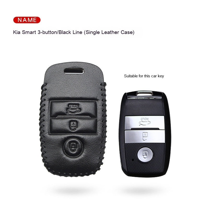 Genuine Leather Car Key Fob Cover | Premium Real Leather Protective Case