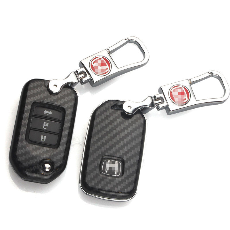 Luxury Carbon Fiber Key Case with Buckle Closure | Ultra-Light Car Key Shell