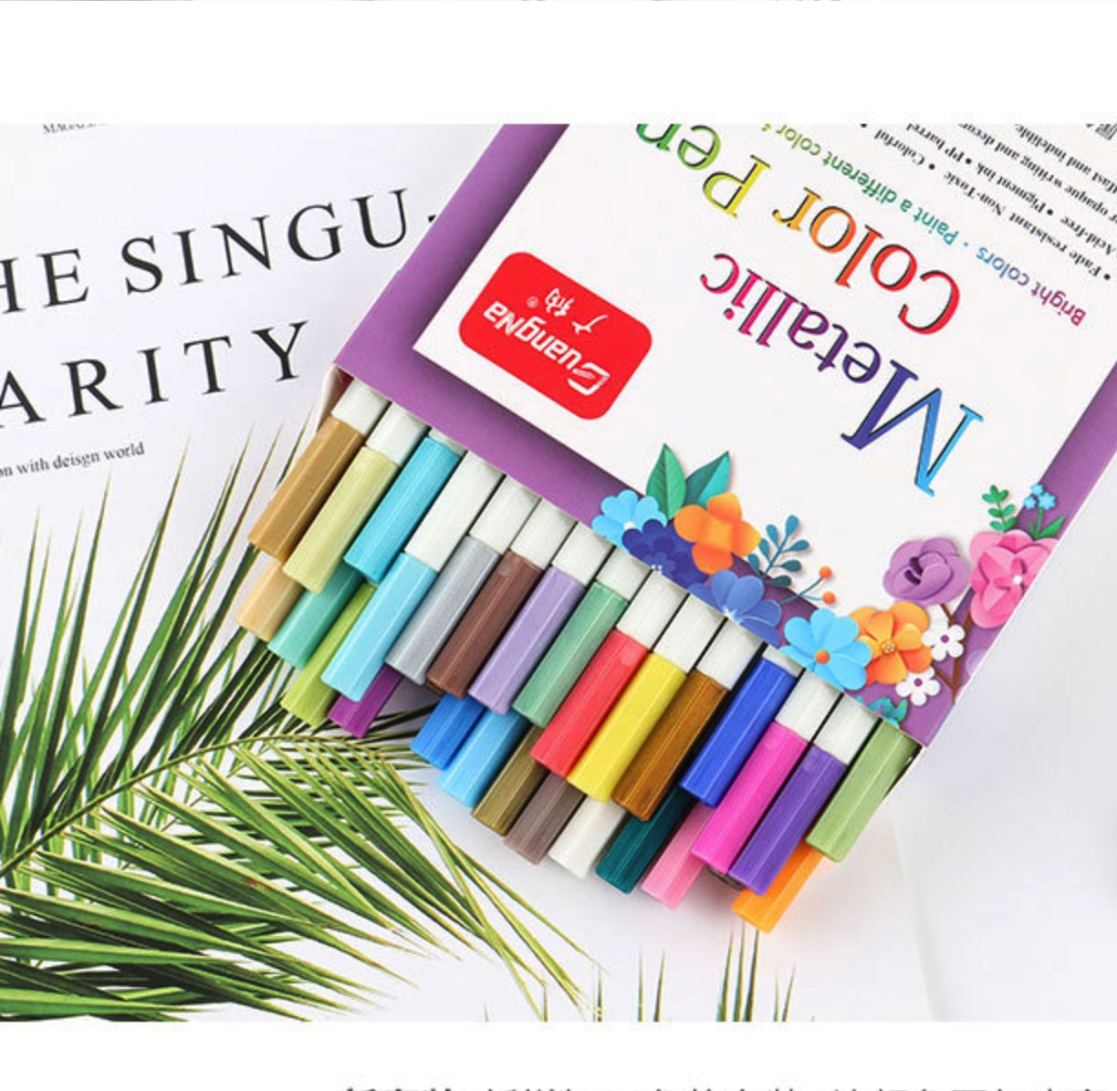 Premium Acrylic Paint Marker Pens Set Permanent & Quick-Drying Multi-Surface Art Supplies for Rocks, Canvas, Wood, Fabric