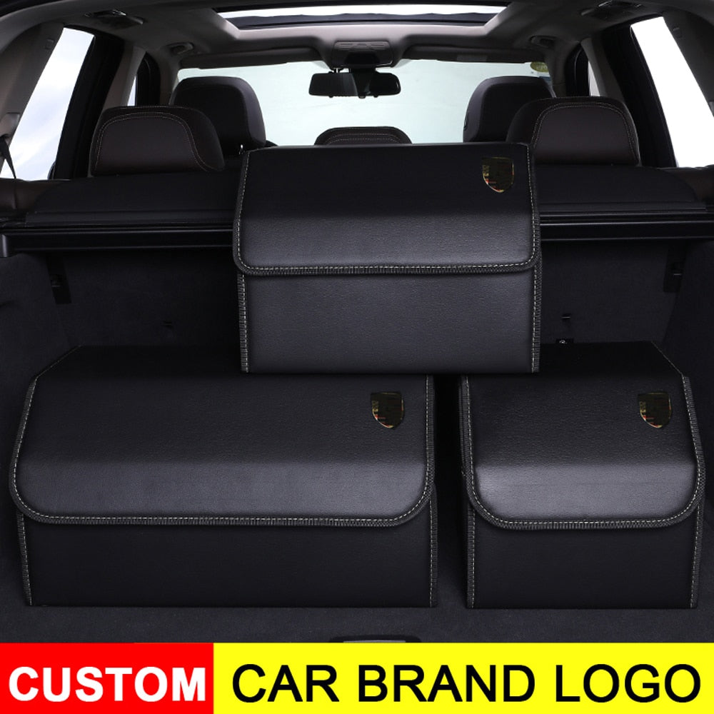 Foldable Car Trunk Organizer Box | Collapsible Multi-Compartment Storage