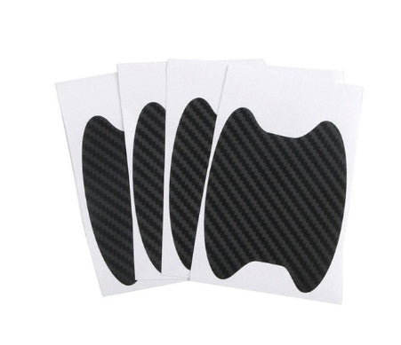 4PCS Carbon Fiber Car Door Handle Scratch Guard Stickers | Anti-Scratch Protection Film Set
