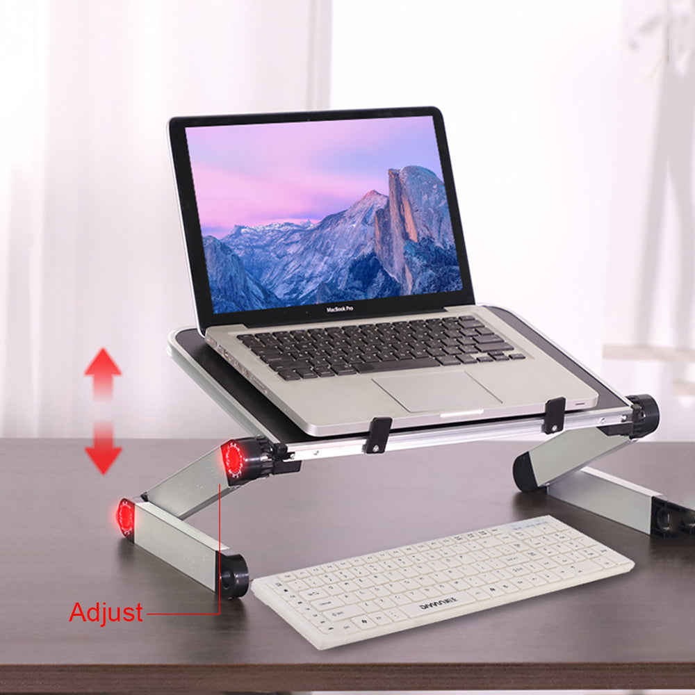 Foldable Laptop Stand Ergonomic Desk Tablet Holder Adjustable Riser for Laptop & Tablet Portable Aluminum Cooling Stand