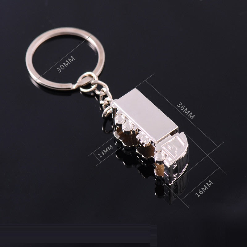 3D Truck Model Metal Keychain | Creative Vehicle Pendant & Car Accessory