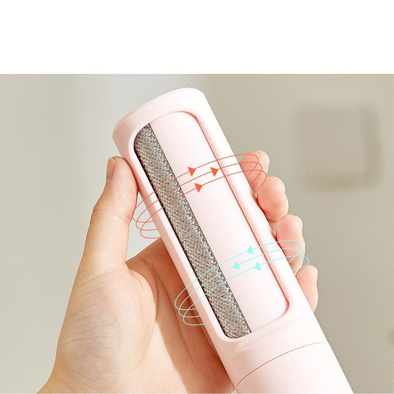 Portable 2-in-1 Pet Hair Remover Self-Cleaning Lint Brush Effective Tool for Cat & Dog Fur Removal from Furniture & Clothes