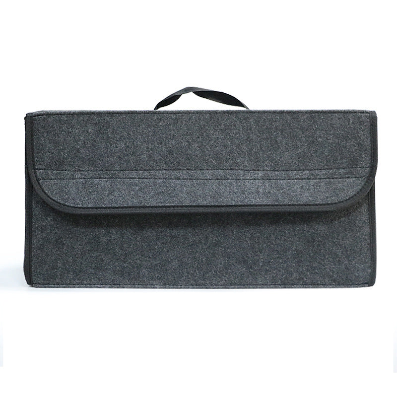 Foldable Felt Car Trunk Storage Box | Durable & Collapsible Organizer Bag