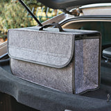 Foldable Felt Car Trunk Storage Box | Durable & Collapsible Organizer Bag