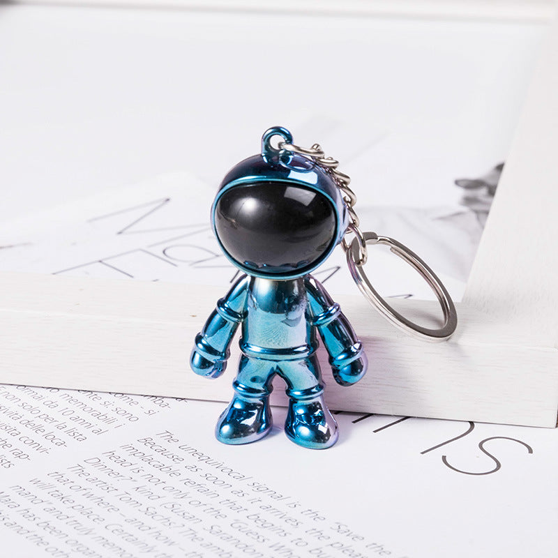 Korean Hip Hop Cross Spaceman Necklace Fashion Keychain Pendant Creative Astronaut Jewelry Trendy Streetwear Accessory