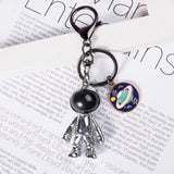 Korean Hip Hop Cross Spaceman Necklace Fashion Keychain Pendant Creative Astronaut Jewelry Trendy Streetwear Accessory