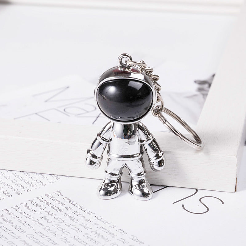 Korean Hip Hop Cross Spaceman Necklace Fashion Keychain Pendant Creative Astronaut Jewelry Trendy Streetwear Accessory