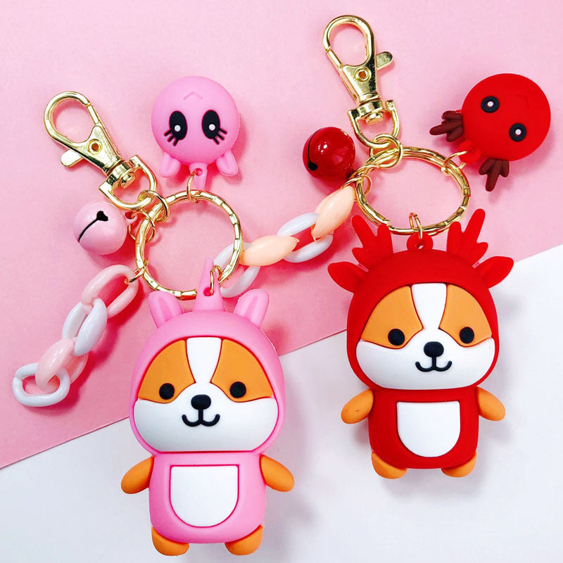 Cute Cartoon Squirrel Keychain | Female Bag & Car Pendant Accessory Gift