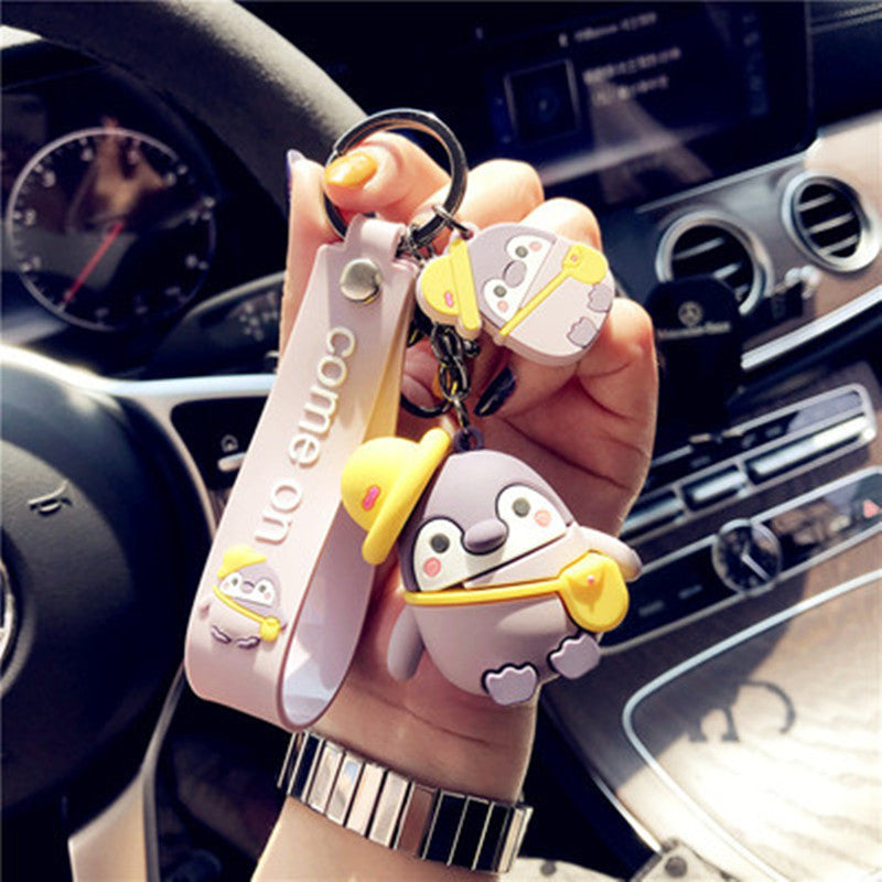 Adorable Cartoon Penguin Couple Keychain Cute Matching Key Pendant Set Creative Gift for Him and Her Relationship Accessory