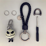 Luminous Skull Keychain | Glow-in-the-Dark Car Key Pendant | Dark Black Personality