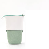Multifunctional Corduroy Retractable Pencil Case Creative Stand-Up Pen Holder Zipper Pouch Organizer Cute Stationery Supply for Students