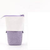Multifunctional Corduroy Retractable Pencil Case Creative Stand-Up Pen Holder Zipper Pouch Organizer Cute Stationery Supply for Students