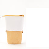 Multifunctional Corduroy Retractable Pencil Case Creative Stand-Up Pen Holder Zipper Pouch Organizer Cute Stationery Supply for Students