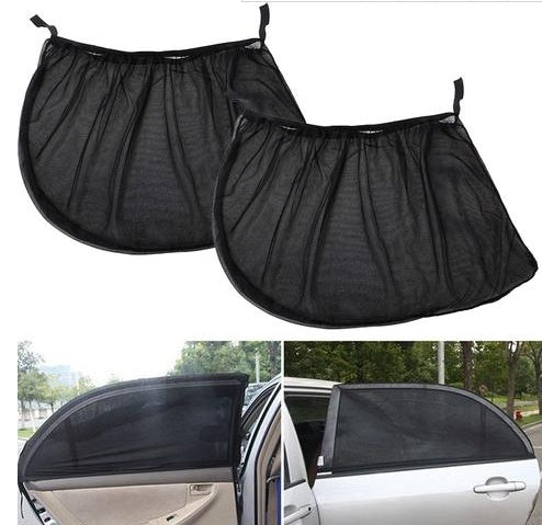 UV Protection Mesh Car Window Shades | Rear/Side Window Sun Block (4 or 2 Pack)