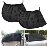 UV Protection Mesh Car Window Shades | Rear/Side Window Sun Block (4 or 2 Pack)