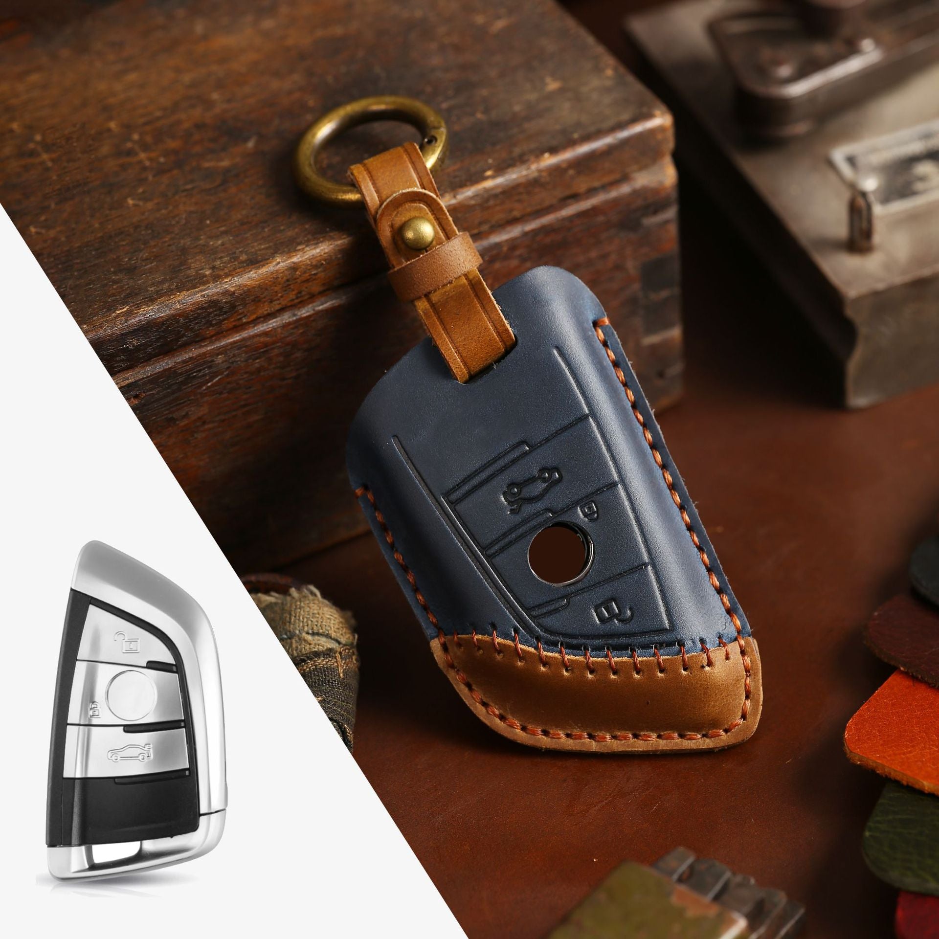 High-Quality Genuine Leather Car Key Pouch | Newly Designed Protective Sleeve