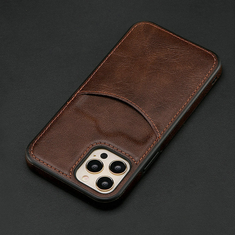 Premium PU/Genuine Leather Business Phone Cover | Professional Protection