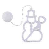Christmas LED Suction Cup Lights Battery Powered Santa Claus, Elk, Snowman Chandelier Holiday Party Window Decor Lamps Indoor/Outdoor