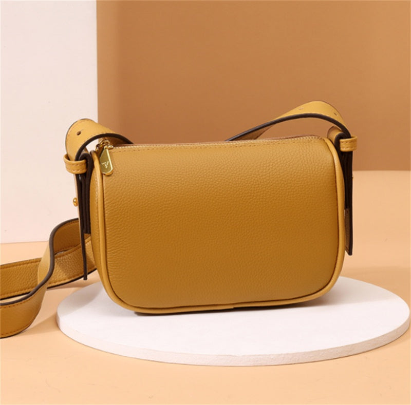 Simple Leather Crossbody Bag for Ladies | Minimalist One-Shoulder Purse