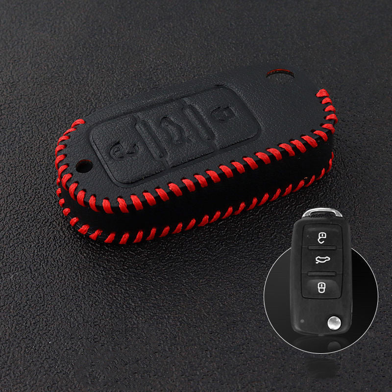 Customizable Genuine Leather Car Key Cover | DIY Modification Key Fob Case