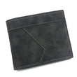 Men's Short Matte Leather Wallet Large Capacity Bifold Compact Money Clip & Card Holder Slim RFID Blocking