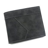 Men's Short Matte Leather Wallet Large Capacity Bifold Compact Money Clip & Card Holder Slim RFID Blocking