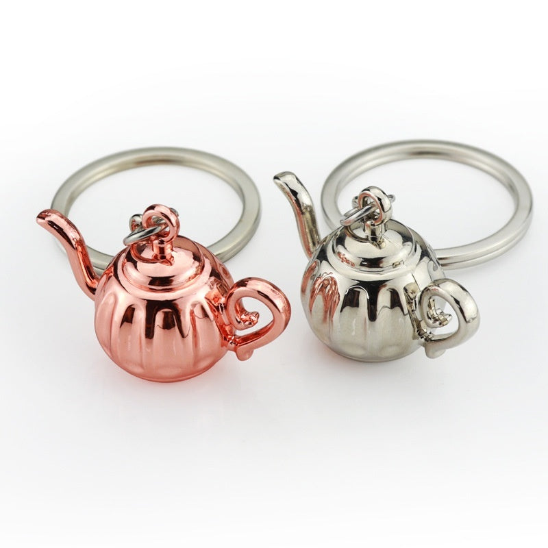 Metal 3D Coffee Keychain Durable Zinc Alloy Car Key Pendant Espresso Machine Replica Unique Coffee Lover Gift