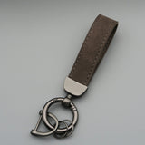 Suede Car Key Chain with Anti-Lost Hardware Premium Key Fob Holder Auto Interior Accessory Durable Metal Key Ring