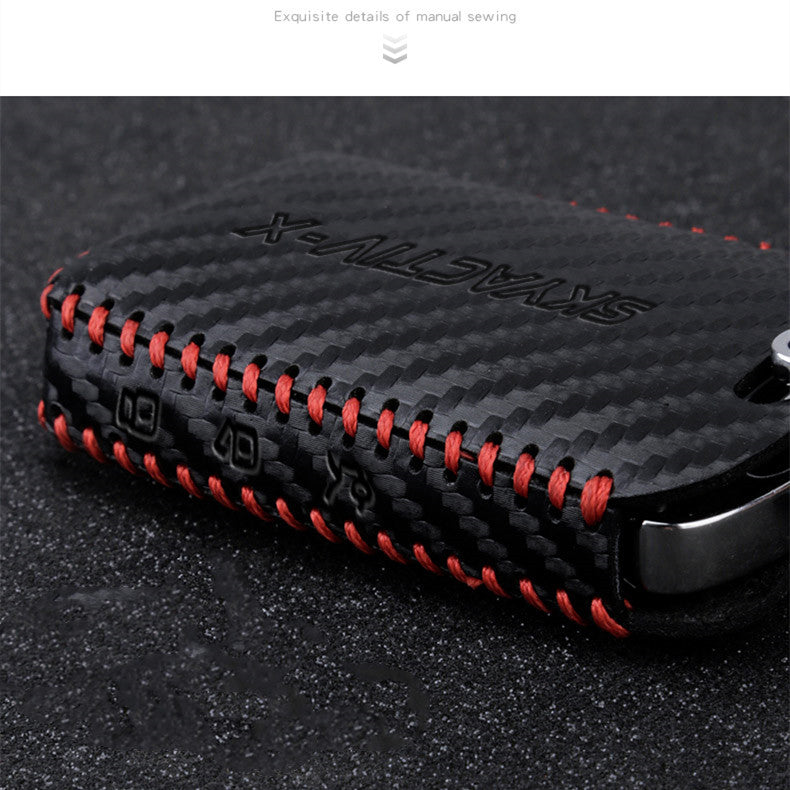 Genuine Leather Car Key Case | Premium Key Fob Cover Protector