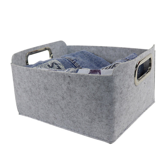 Portable Felt Toy Storage Basket | Multi-Purpose Sundries and Laundry Box