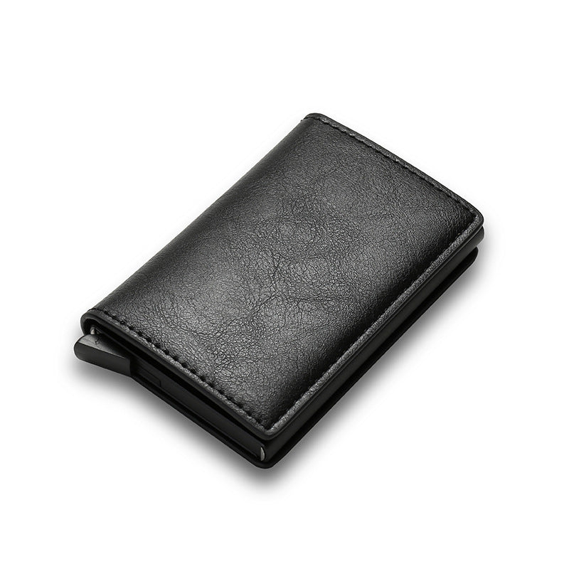 RFID Blocking Carbon Fiber Men's Wallet - Slim Aluminum Alloy Minimalist Card Holder