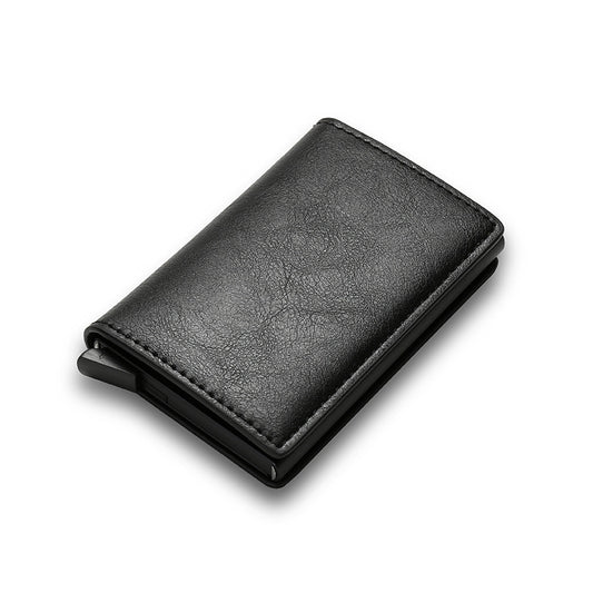 RFID Blocking Carbon Fiber Men's Wallet - Slim Aluminum Alloy Minimalist Card Holder