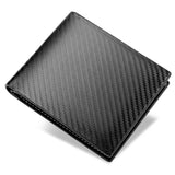 Genuine Carbon Fiber Wallet for Men | RFID Blocking Card Holder & Zipper Security