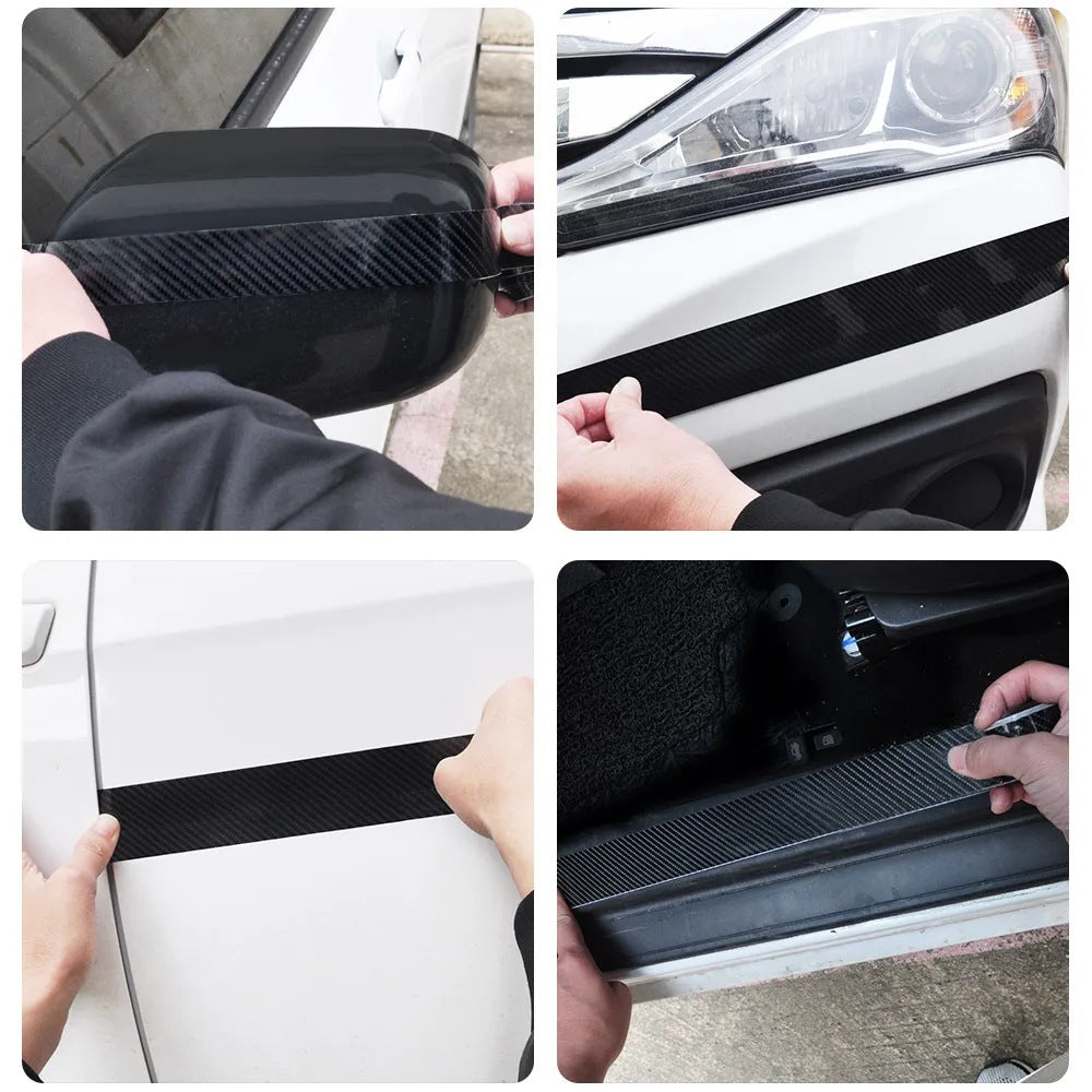 Car Door Anti-Collision Strip & Edge Protector | Carbon Fiber Look Safety Tape