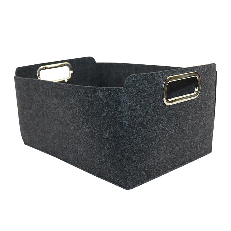 Portable Felt Toy Storage Basket | Multi-Purpose Sundries and Laundry Box