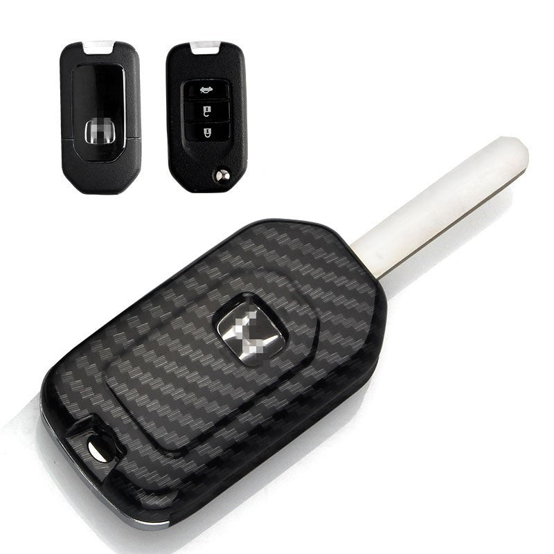 Luxury Carbon Fiber Key Case with Buckle Closure | Ultra-Light Car Key Shell